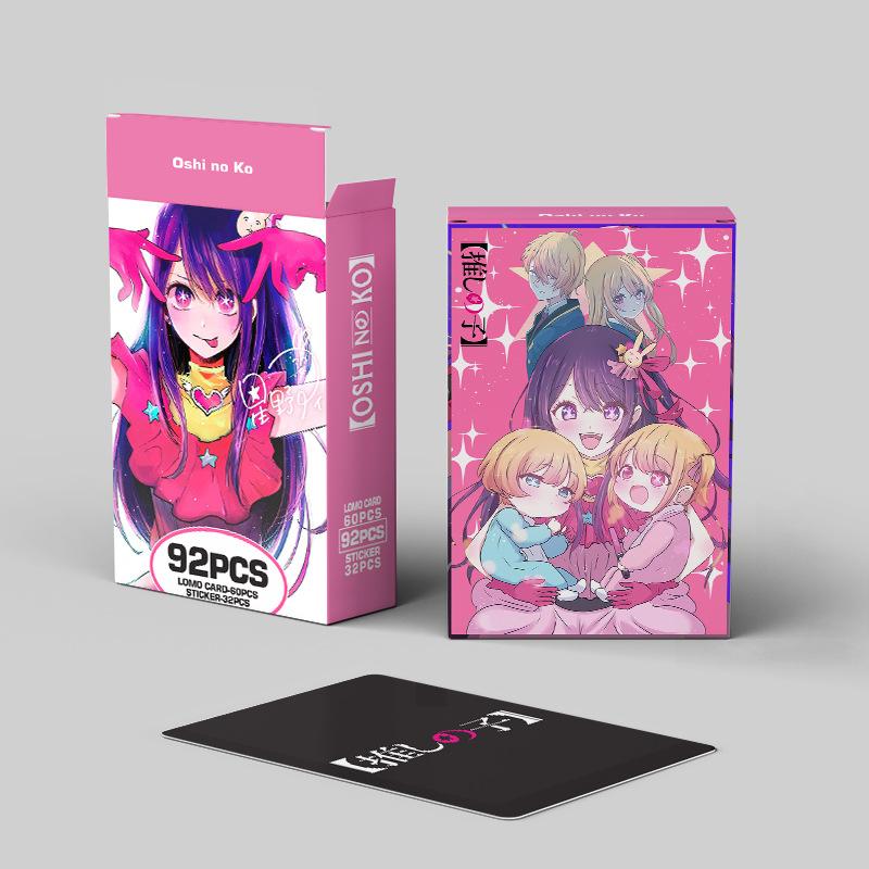 OSHI NO KO Lomo Mini Cards with 32PC Stickers Anime Fan Collection Postcards Gift