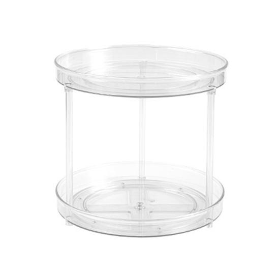 360 Degrees Rotating Storage Tray 1/2/3 Layers Lazy Susan Organizer Kitchen Pantry Cabinet Countertop Seasoning Spice Holder Cosmetic Turntable Rack