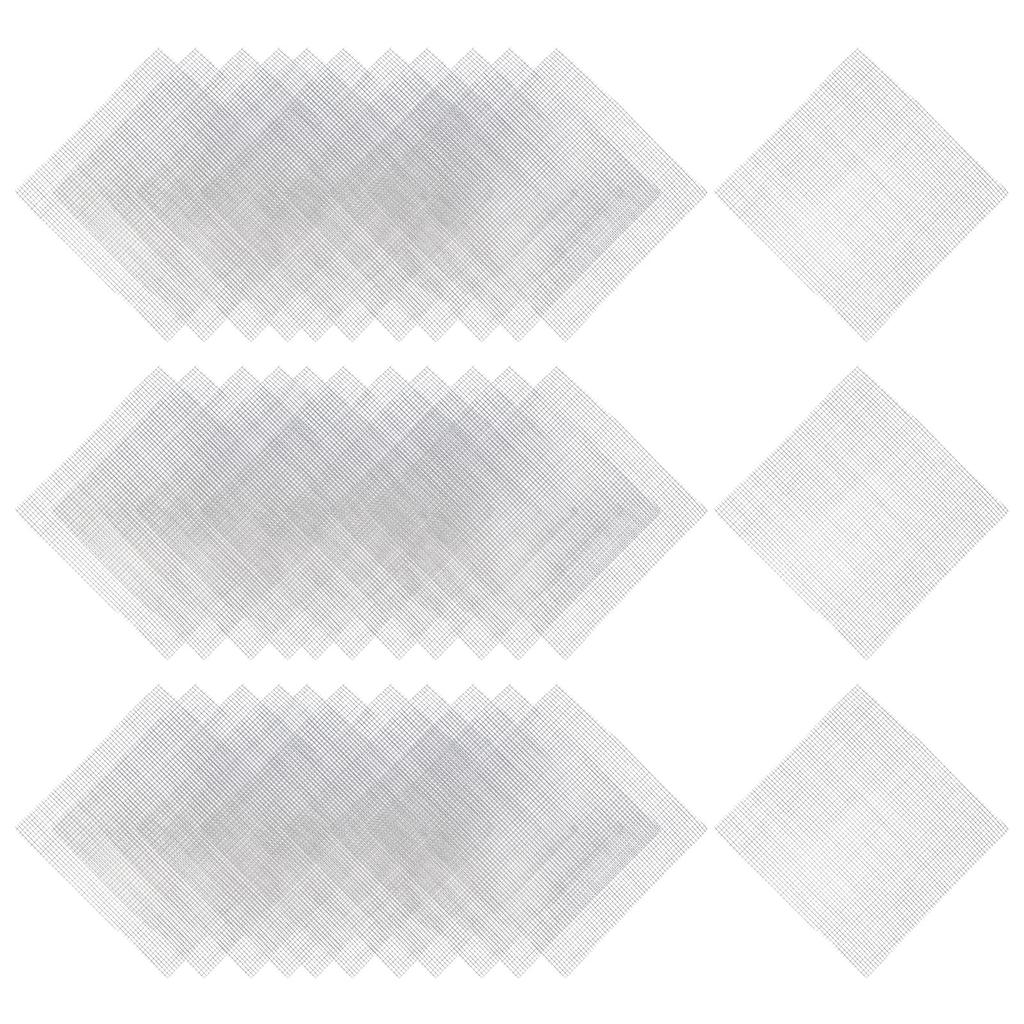 50 Pcs Square Flower Pot Mesh Bottom Hole Gasket Anti-leakage Succulent Plant Thin 10*10cm Pieces (black) Flowerpot Pads