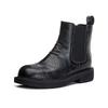 Echtes Leder Chelsea Boots Damen 2025 Herbst und Winter neue plissierte Martin Boots Damen Retro Casual Kurzstiefel vielseitige Stiefel Damen