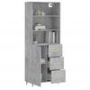 VidaXL Highboard Concrete Grey 69.5x34x180 Cm Engineered Wood 3189425