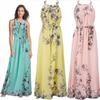 Elegant Plus Size Womens Floral Sleeveless Belted Maxi Long Dress For Summer Parties