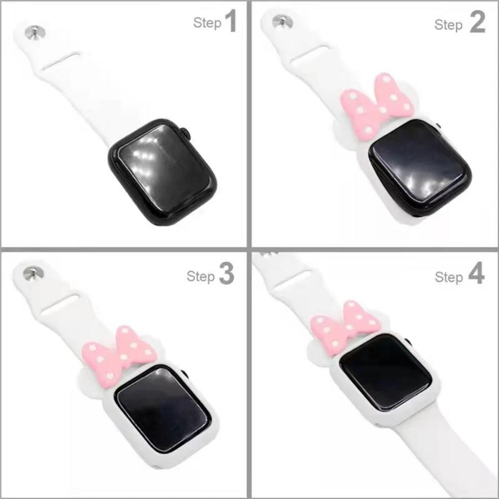 Weiche Silikon-Schutzhülle Bumper für Apple Watch 11 10 9 8 7 46mm 41 45 38 42mm Niedliche Cartoon-Schutzhülle für iWatch 6 5 SE 40mm 44
