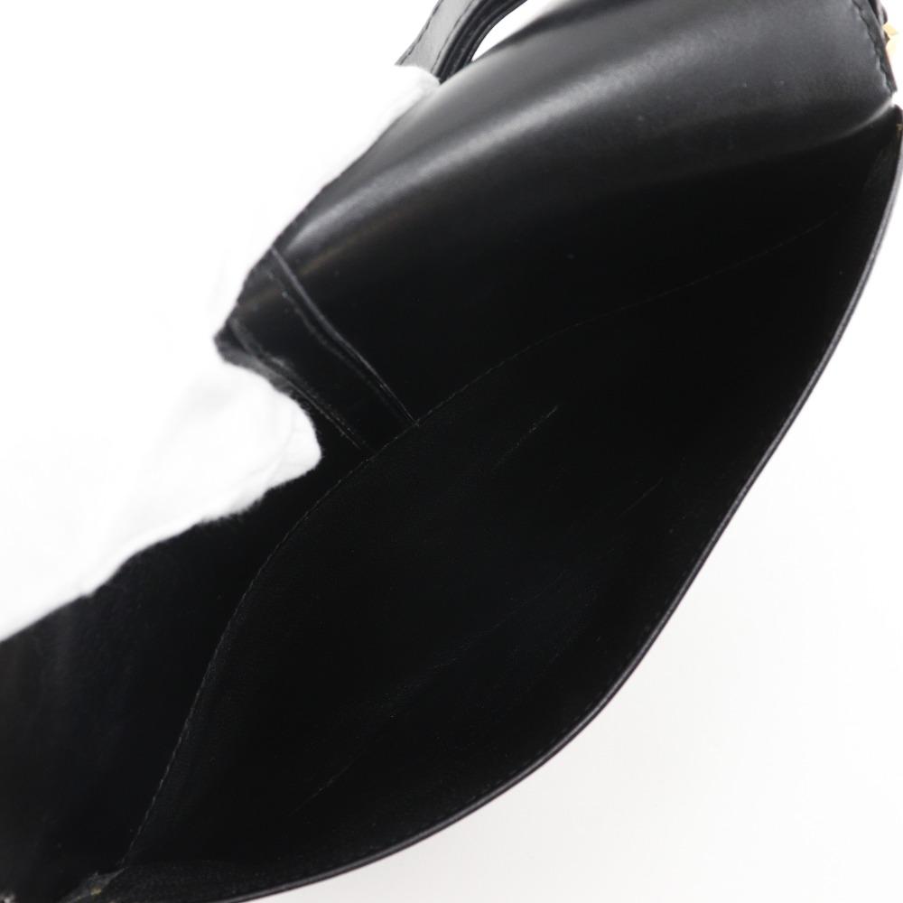 Bally Shoulder Bag Vintage Black Leather Women Used