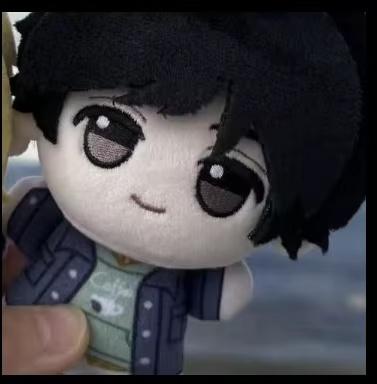 Banana Fish Ash Eiji 10cm Baumwoll-Plüschpuppe Druck Niedlich Q-Version Anime-Figur Selbstgemachter Schlüsselanhänger Geschenk für Fans