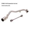 Front Titanium Alloy Exhaust Pipe for Scooter Cygnus 125, 6th Gen 123, and BWS125