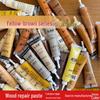 Huatao Wood Repair Kit: Yellow-Brown Touch-up Pen & Water-Based Putty for Furniture, Doors, and Floors.