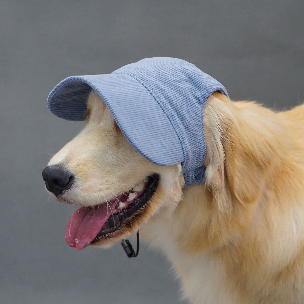 Adjustable Dog Baseball Cap Soft Breathable Sun Protection Dog Visor Hat with Ear Holes Cat Sunscreen Hat Travel Hiking