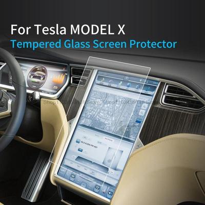 Tempered Glass Screen Protector Film For Tesla Model X 2017-  17 Inch Car Gps Navigation Radio  Anti-scratch Accessories