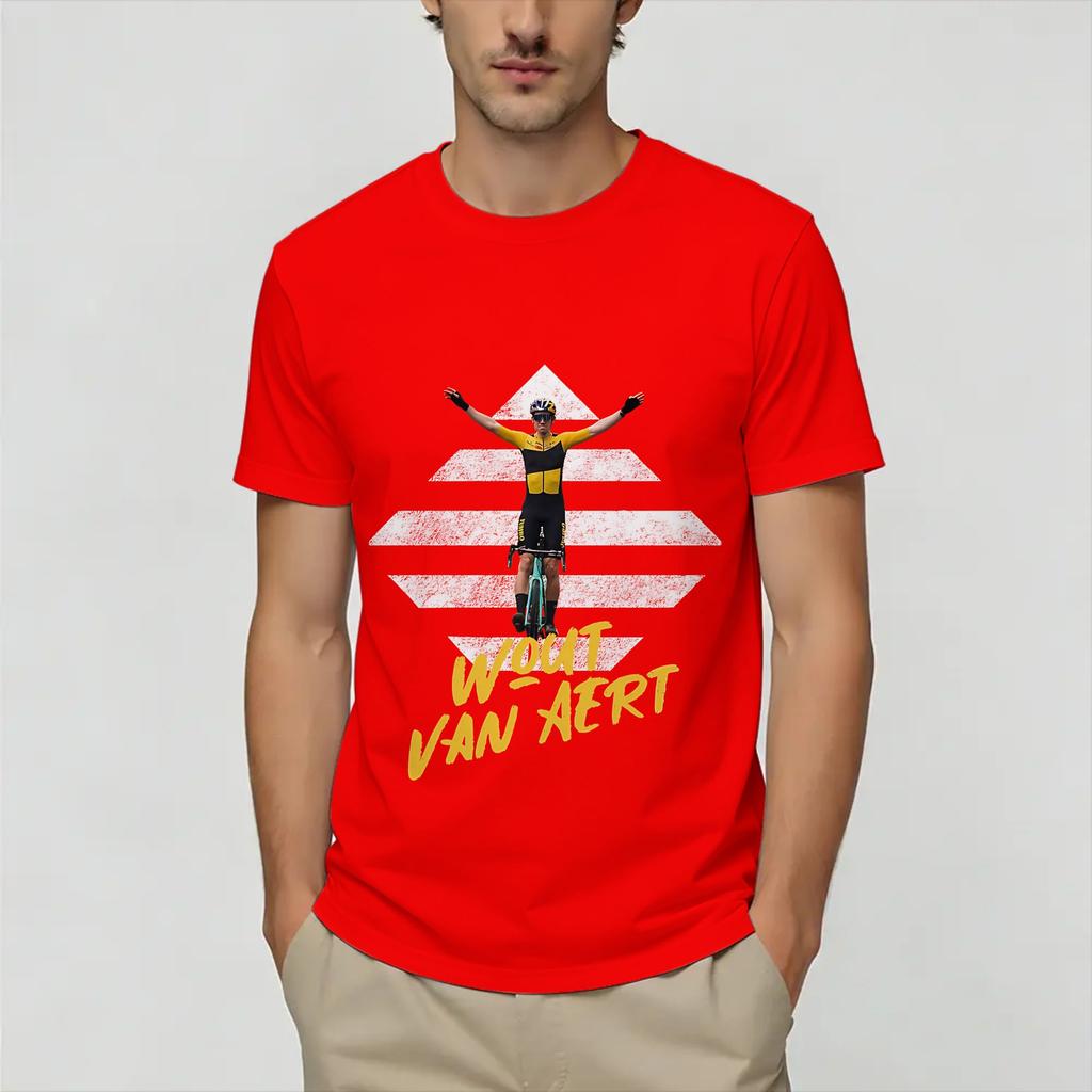 Wout Van Aert T Shirt Summer Pure Cotton Tshirts For Unisexs Leisure Design Tshirt Short Sleeve Y2k Casual Top Tees