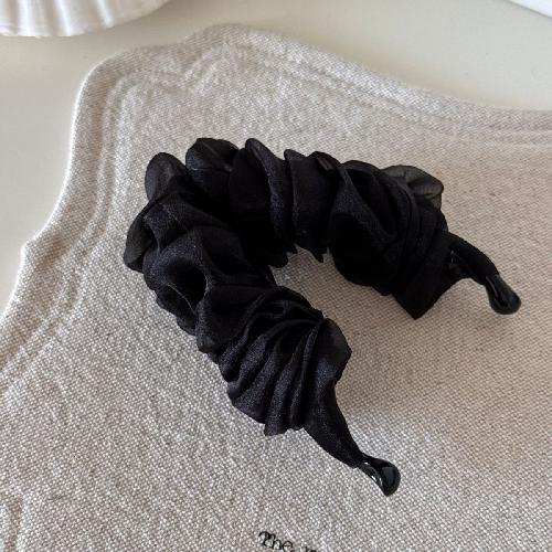 Gentle Floral Pleated Mesh Hairpin Super Fairy  High-end Sense  Fashionable  Western Style  High Ponytail  Banana Clip  Hair Accessories  New Style