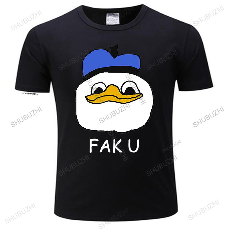 Cotton Vintage Tshirt Men Summer Tees Brand Clothing Face Fak U Gooby Pls Men Unisex Casual Tops for Him Plus Size Teeshirt