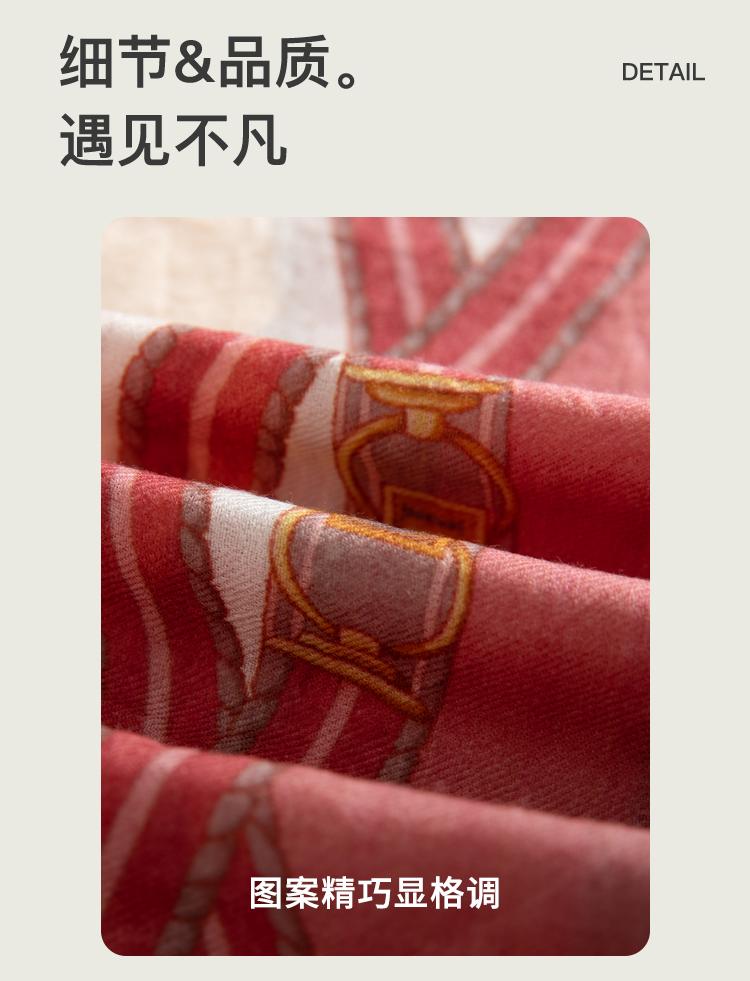 Silk World's new 200 count 100% wool square scarf, fashionable and high-end printed air conditioning shawl, women's versatile scarf