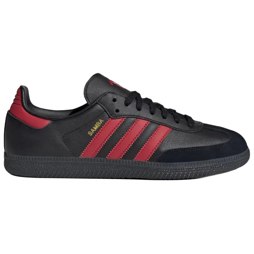 Manchester United X Adidas Samba Home Kit Unisex Sneakers Black Core-Black Mufc-Red JQ4036
