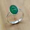Anillo de mujer de plata de ley 925 de ónix verde, joyería de anillo hecha a mano con piedras preciosas ovaladas, regalo para ella, anillo de regalo de aniversario