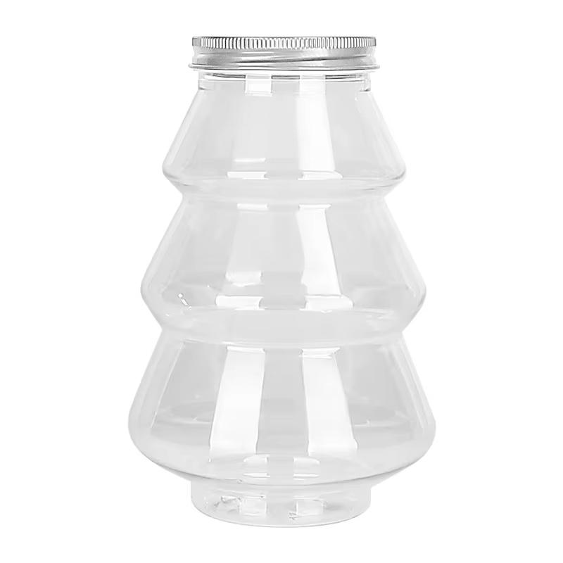 

1-20 шт 500 мл Рождественская бутылка для конфет и печенья Рождественская елка Молоко Чай Бутылка для печенья Закуски Шоколад Банка для хранения Коробка Контейнер для еды 14x8.5cm