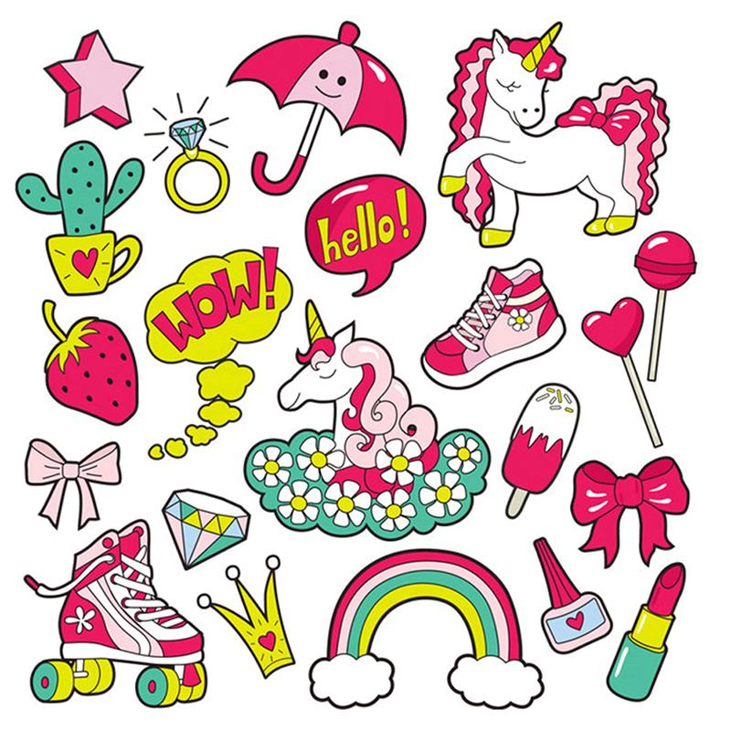 Unicorn Patches Heat Transfer Iron On Parches DIY Washable Clothes Stickers P*CA Unicorn Patches Heat Transfer Iron On Parches DIY Washable Clothes Stickers P*CA