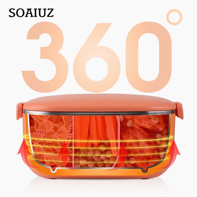 Nerezové elektrické topení Box na oběd Auto US EU Zástrčka 220V 110V 12V Kancelář Venkovní přenosná ohřívací nádoba na jídlo