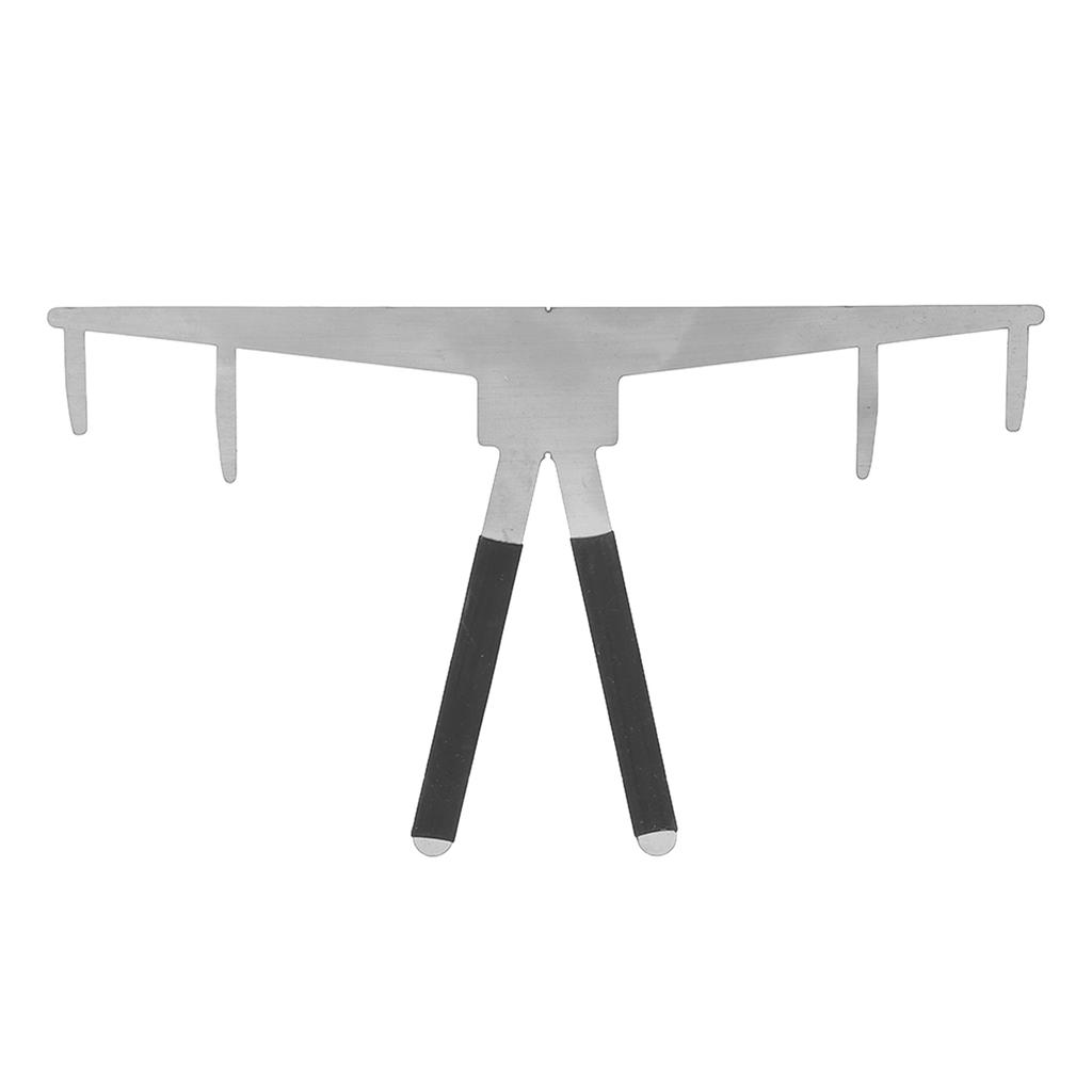 Stainless Steel Eyebrow Ruler Safe Lightweight Portable 3 Point Positioning Eyebrow Ruler