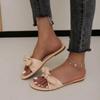Fashion Women's Shoes On Sale 2024 Fashion Basic Women's Slippers Outdoor Daily Slippers Women Bow Tie Flat with Plus Size Shoes Female