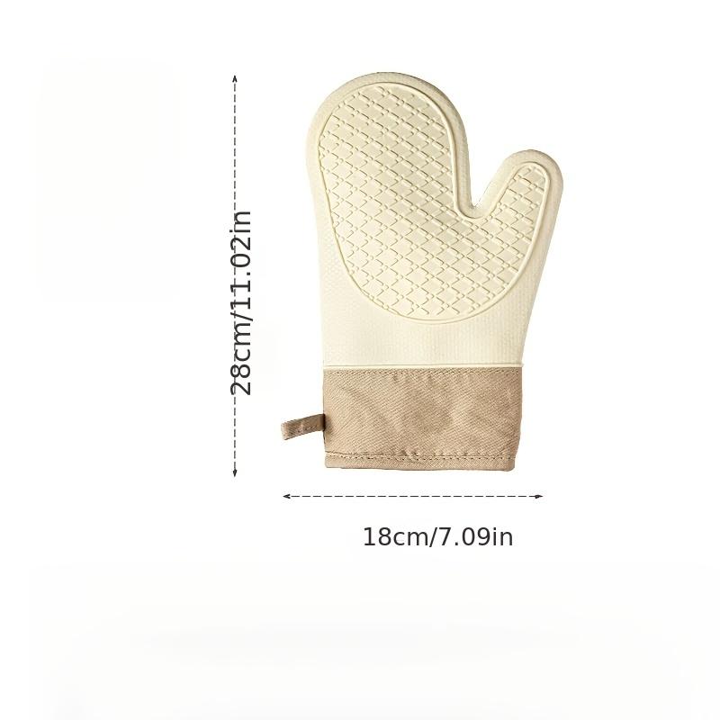 

1 шт. термостойкие силиконовые прихватки, нескользящие стеганые кухонные перчатки для выпечки, приготовления пищи, гриля, использования в микроволновой печи и духовке