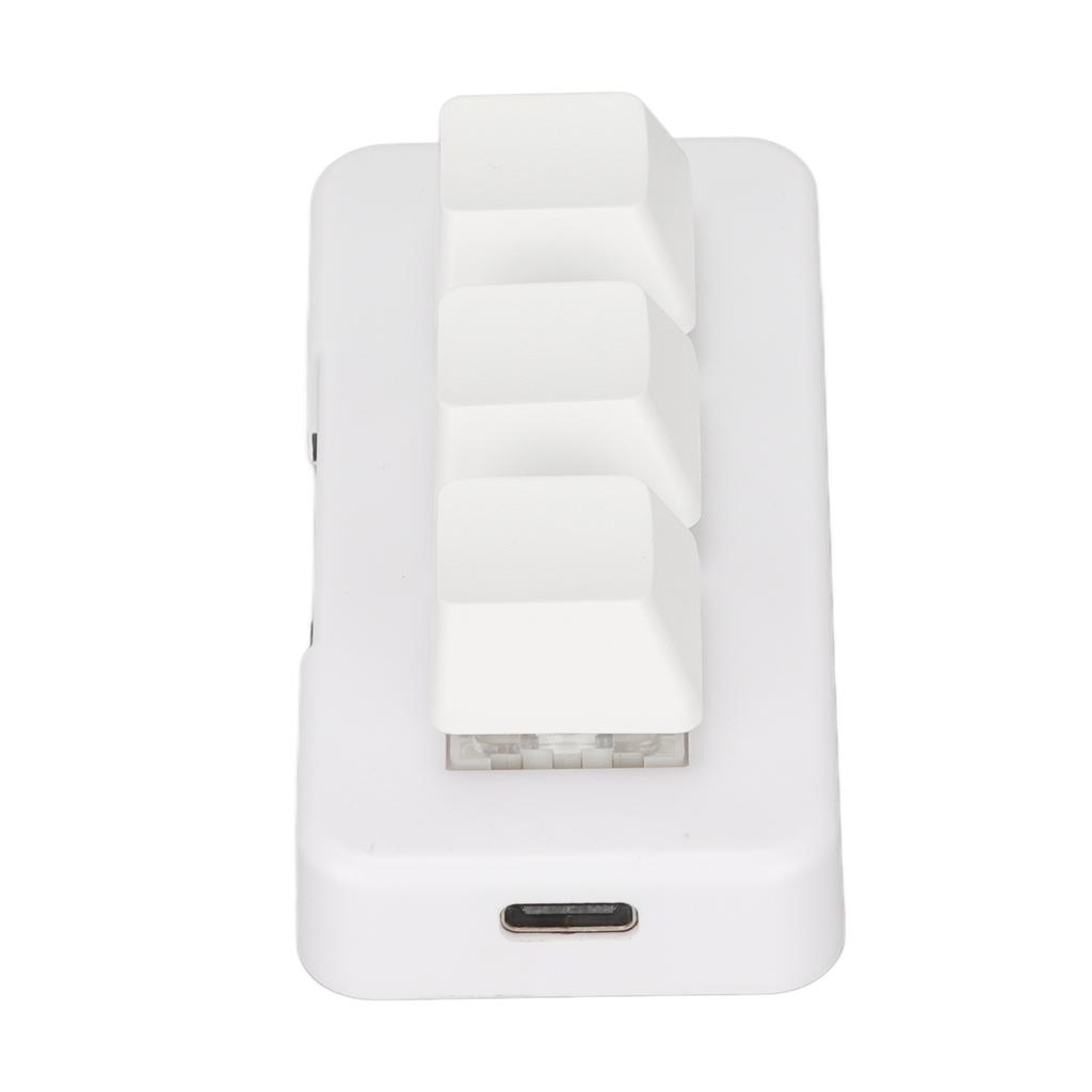 3 Key Keypad RGB Backlit 3 Keys USB Interface Mini Mechanical Programmable Plug and Play Macro