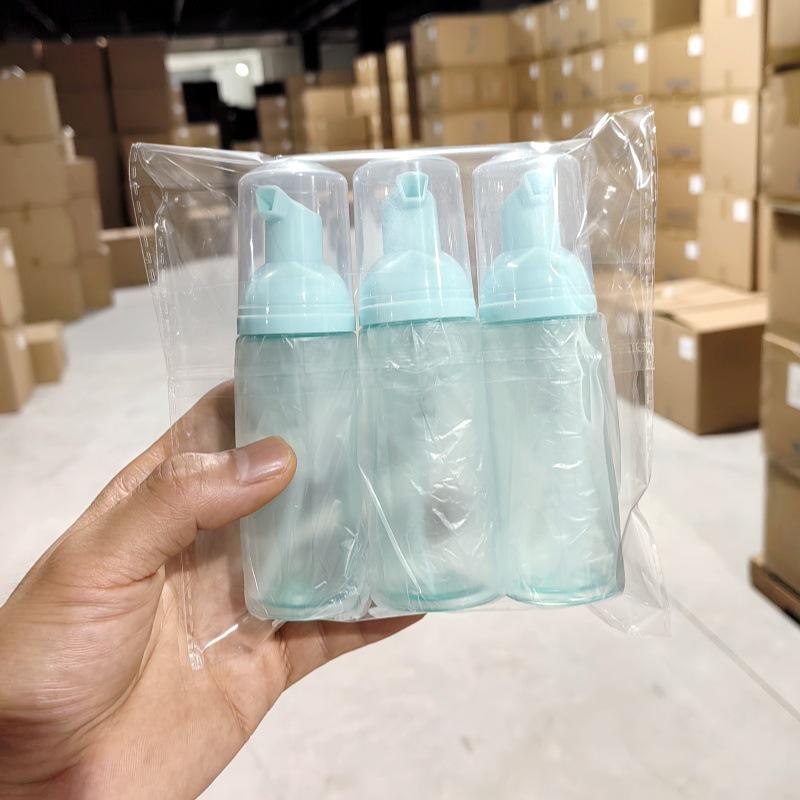 60ml Translucent Green Press Foaming Mousse Bottle for Facial Cleanser