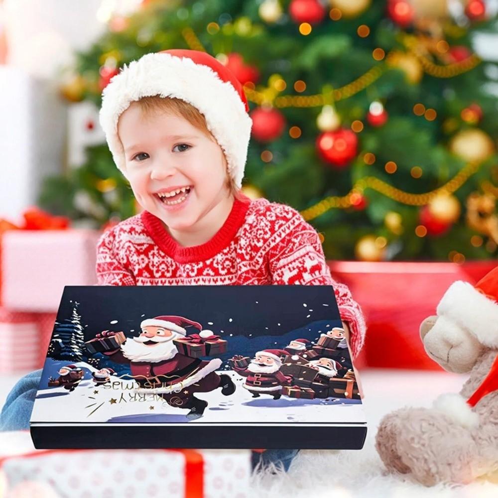 24 Grids Christmas Advent Calendar DIY Fillable Empty Gift Box Christmas Countdown Calendar Surprise Gift Advent Calendar