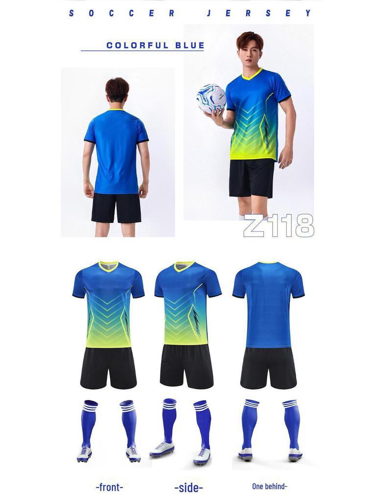 Quick-Dry Soccer Kit: Men's, Women's, Youth Team Training & Competition Short-Sleeve Jersey.