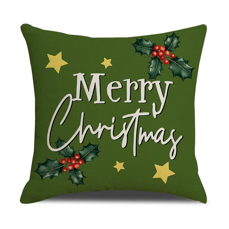 New Cookie Man Decorative Pillow Cover Linen Print Festive Atmosphere Arrangement Cushion Cover Christmas Pillow