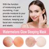 Watermelons Glow Sleeping Mask Face Cream with 50ml Mask Facial Redness Repair Fade Acne Scars Moisturizing The Skin Moisturizing and Brightening