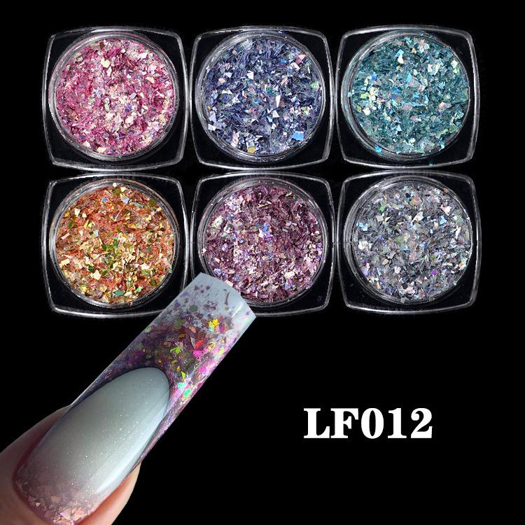 Nail Art Sequins Super Glitter Powder Symphony Combination Sequins Diy Nail Decoration 6 Color Set
