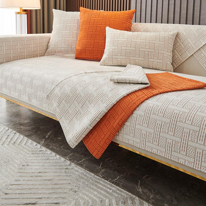 

Подушка для дивана из синели, универсальная нескользящая подушка на четыре сезона, скандинавский простой современный чехол, утепленная ткань 70*70cm