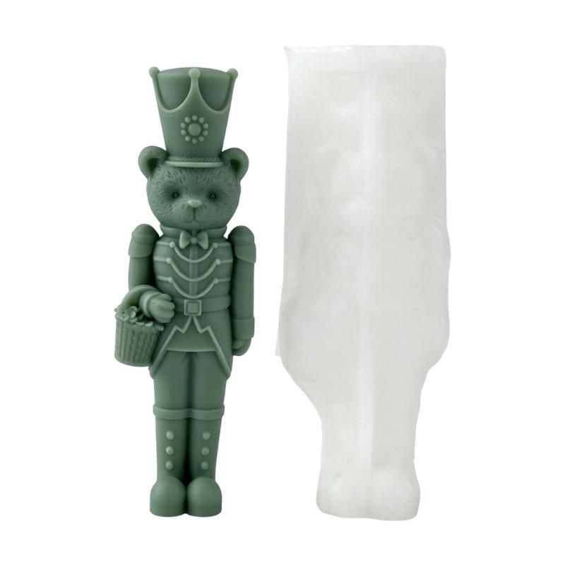Side Slit Candle Making Form for Holiday Figure Projects, Flexible Standing Soldier Shape for DIY Winter Use and Display
