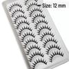 10 Pairs Barbie Manga Thick Cosplay False Eyelashes: European & American Natural Style