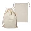 2PCS Household Plain Cotton Storage Bag with Drawstring Laundry Sack Stuff Bag for Travel Home Use