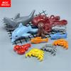 MOC Blocks Beach Ocean Palm Torso Pants Muscle Figure Ski Glasses Particles Assembled Construction Bricks Children's Playthings