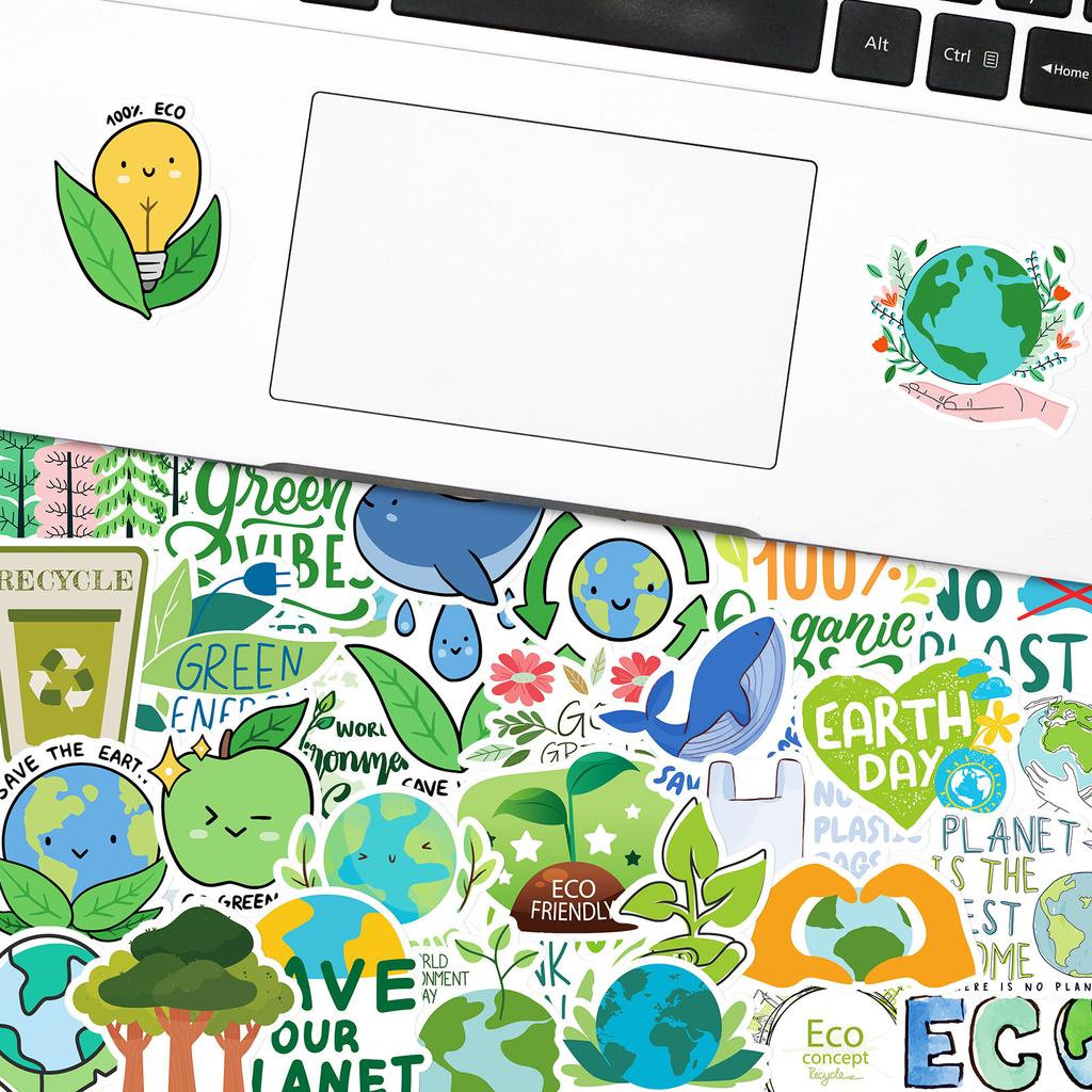 50 de bucăți de frază de protecție a mediului autocolant graffiti autocolant valiză autocolant de decor telefon mobil tabletă