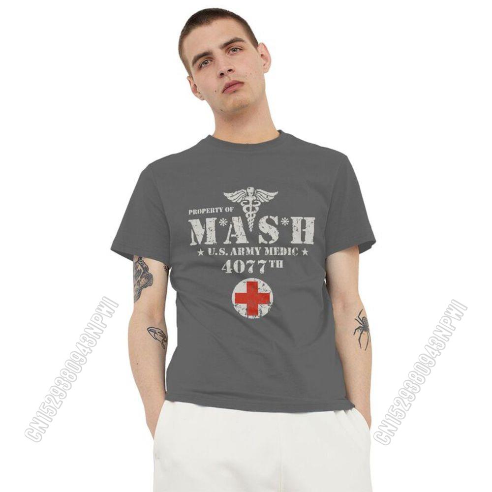 Cotton Vintage Mash Tv Show Men T Shirt 100% Cotton Tee Tshirts Summer T-Shirt Gift Women Unisex Clothes Novelty Design