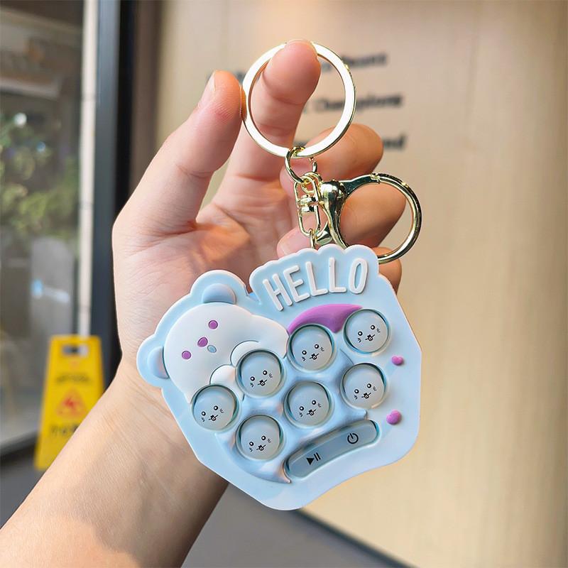 Mini Silicone Fun Whacamole Keychain For Car And Backpack Adorable Gift