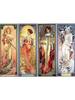 Vintage Art Nouveau Alphonse Mucha Poster Printuri Pânză Pictură Abstractă Femeie Artă de perete Poză pentru Living Room Decor