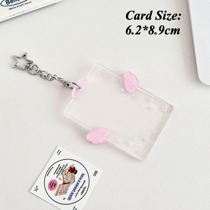 Engelsflügel Kartenhalter Niedliche Stern-Fotorahmen für 3 Zoll Kpop Fotokarte Koreanischer Stil Kartendisplay Acryl Fotokartenhalter 2025
