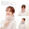 Laisve Faux Fur Snood with Fleece Lining and Open Neck Fluffy Cold Neck Wrap Buttons, Front, Women's Warmer, Scarf, Tippet, Thick, Warm, Protection,