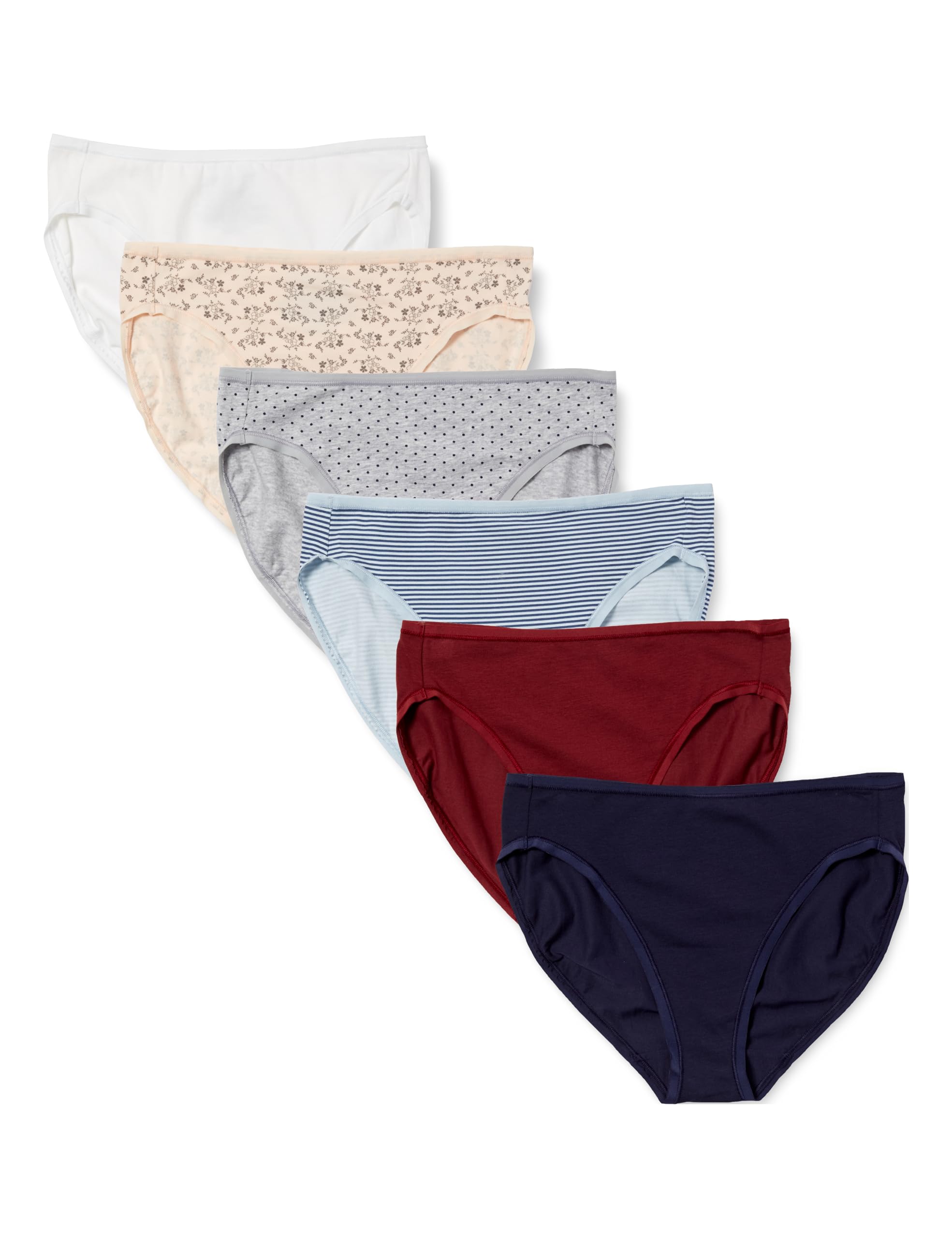 

Set of Bikini High XL [Amazon Essentials] 6-Piece Shorts, Panties, Underwear, Cut, Cotton, Women s, Warm/Cool Colors,