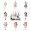Cute Xmas Tree Hanging Ornaments Plush Plush Gauze Skirt Angel Angel Doll Pendant  Merry Christmas