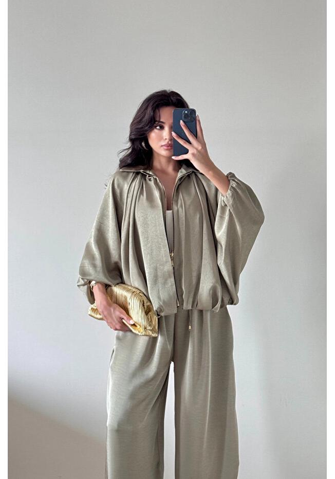 2025 European & American Women's Long Sleeve Cardigan Shirt with Casual Pants Fashion Set