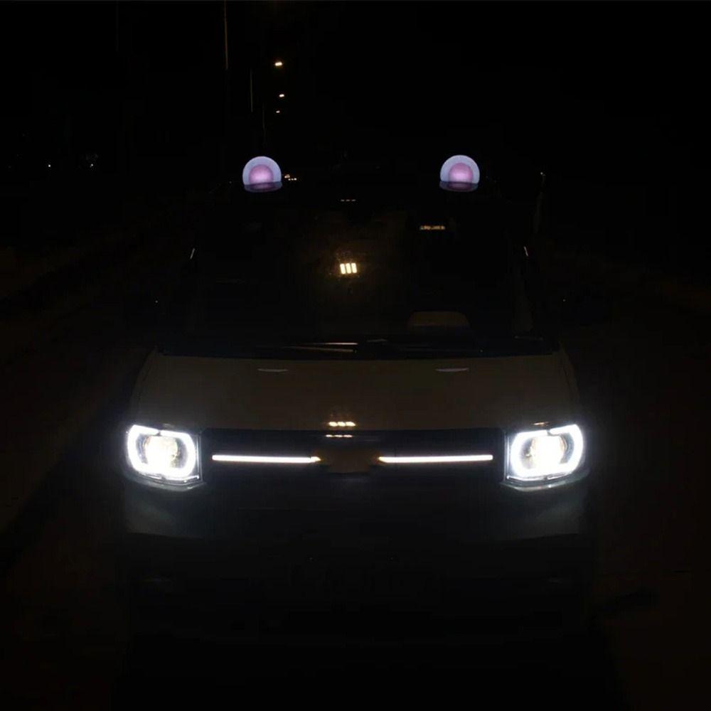 2Pcs Decorative Car Roof Decoration Light Cartoon Cute Car Roof Top 3D Stickers  Outdoor