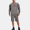 Under Armour Rival Script Camouflage Logo Print Fleece Crewneck Training Sweatshirt Men Sweatshirt Gray 1366306-066