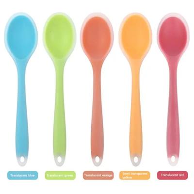 Silicone World Silicone Spoon Mixing Soup Spoons Kitchen Mixing Ladle Cooking Utensils Kitchenware Tool for Stirring and Serving