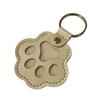 Faux Leather Pet Hair Keychain Dog Cat Claw Shape Souvenir